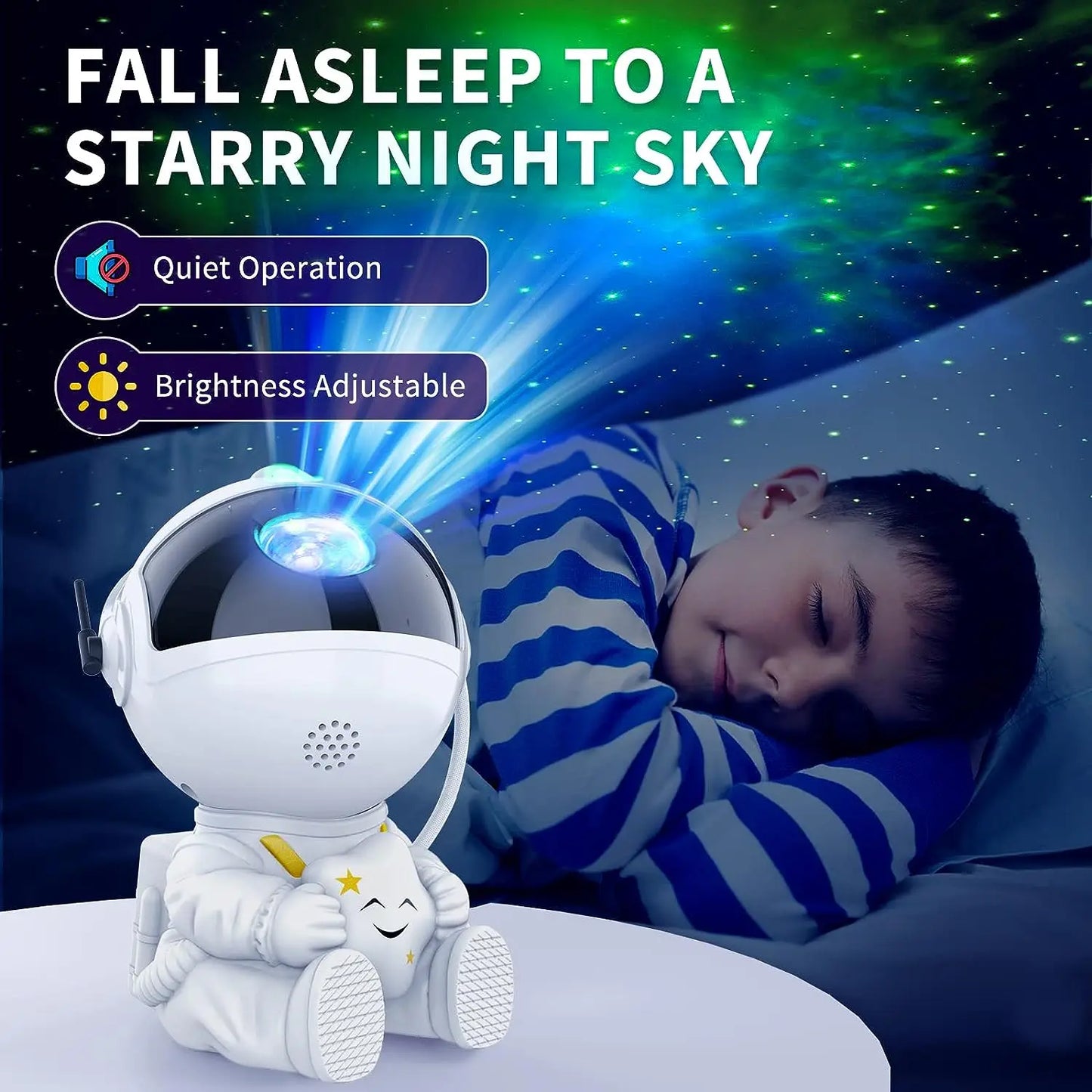 Proyector de Estrellas Galaxia Luz Nocturna Astronauta Proyector Espacial Luz LED Nebulosa Estrellada para Techo Lámpara Decorativa para Dormitorio Regalo para Niños